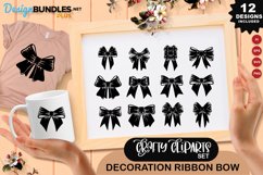 Decoration Ribbon Bow Clipart Set Product Image 1