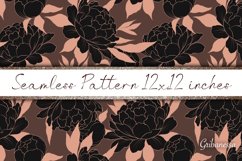 Decorative dark floral pattern | Peony flowers Product Image 1