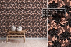 Decorative dark floral pattern | Peony flowers Product Image 2