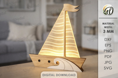 3D Decorative Acrylic Led Lamps Bundle Laser Cut. Lamp SVG Product Image 2