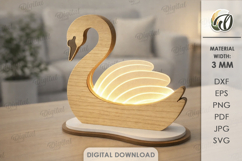 3D Decorative Acrylic Led Lamps Bundle Laser Cut. Lamp SVG Product Image 4