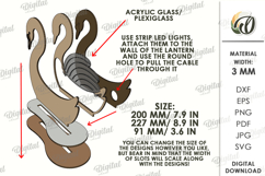 Decorative Acrylic And Wood Lamp Laser Cut. Night Lamp SVG Product Image 2