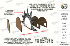 Decorative Acrylic And Wood Lamp Laser Cut. Night Lamp SVG Product Image 2