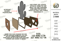 Decorative Acrylic And Wood Lamp Laser Cut. Night Lamp SVG Product Image 2