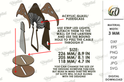 3D Decorative Acrylic Led Lamp Laser Cut. Night Lamp SVG Product Image 2