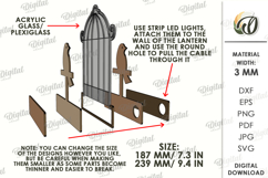 3D Decorative Acrylic Led Lamp Laser Cut. Night Lamp SVG Product Image 2