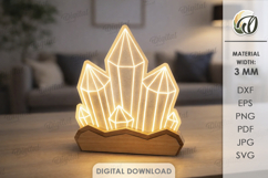 3D Decorative Acrylic Led Lamps Bundle Laser Cut. Lamp SVG Product Image 12
