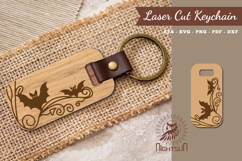Decorative Bat Laser Cut Keychain Product Image 1