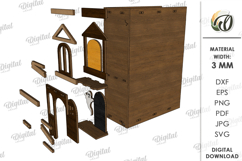 Decorative Book Nook Laser Cut. Bookshelf Decor SVG Product Image 3
