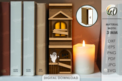 Decorative Book Nooks Bundle Laser Cut. Bookshelf Decor SVG Product Image 7