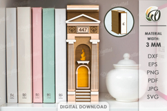 Decorative Book Nooks Bundle Laser Cut. Bookshelf Decor SVG Product Image 8