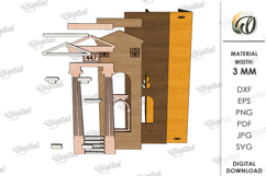 Decorative Book Nook Laser Cut. Bookshelf Decor SVG Product Image 3