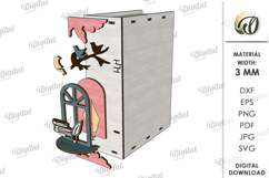 Decorative Book Nook Laser Cut. Bookshelf Decor SVG Product Image 3