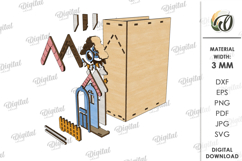 Decorative Book Nook Laser Cut. Bookshelf Decor SVG Product Image 3