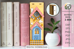 Decorative Book Nook Laser Cut. Bookshelf Decor SVG Product Image 1