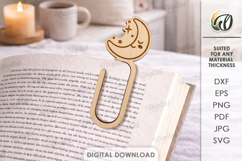 Decorative Bookmark Laser Cut. Paper Clip Bookmark SVG Product Image 1