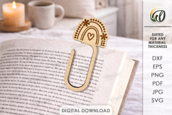 Decorative Bookmark Laser Cut. Paper Clip Bookmark SVG Product Image 1