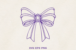 Mardi Gras Bow SVG | Decorative Carnival Ribbon Clipart Product Image 1