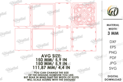 Decorative Box Laser Cut. Storage Box With Lid SVG Product Image 2