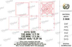 Decorative Box Laser Cut. Storage Box With Lid SVG Product Image 2