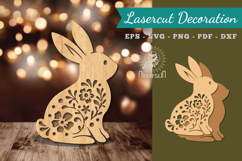 Decorative Bunny Lasercut Decoration Product Image 1