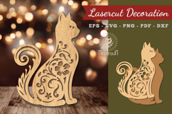 Decorative Cat Lasercut Decoration Product Image 1