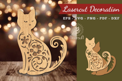 Decorative Cat Lasercut Decoration Product Image 1