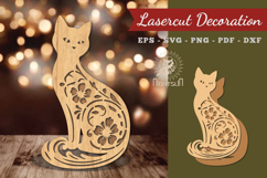 Decorative Cat Lasercut Decoration Product Image 1