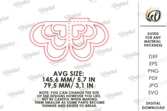 Heart Corner Bookmark Paper Cut. Corner Bookmark SVG Product Image 2