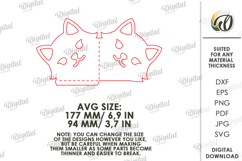 Cat Corner Bookmark Paper Cut. Corner Bookmark SVG Product Image 2