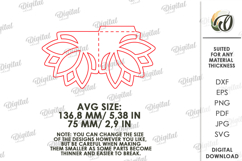 Flower Corner Bookmark Paper Cut. Corner Bookmark SVG Product Image 2