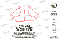 Frog Corner Bookmark Paper Cut. Corner Bookmark SVG Product Image 2