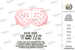 Strawberry Corner Bookmark Paper Cut. Corner Bookmark SVG Product Image 2