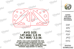 Mushroom Corner Bookmark Paper Cut. Corner Bookmark SVG Product Image 2