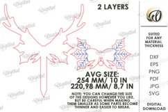 Reindeer Antler Plant Stake Laser Cut. Christmas SVG Product Image 2