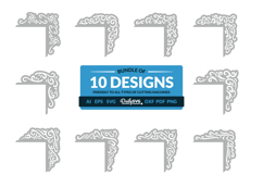 Decorative Door Corner SVG Product Image 1