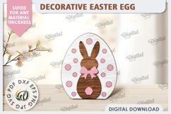 Decorative Easter Egg Laser Cut. 3D Egg. Easter Decor SVG Product Image 1