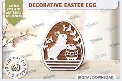 Decorative Easter Egg Laser Cut. 3D Egg. Easter Decor SVG Product Image 1