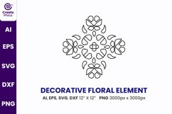 decorative element, decorative clipart, floral element, pattern, svg, stickers, crafting, laser cut,