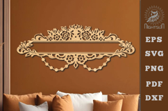 Decorative Floral Lasercut Monogram SVG Product Image 1