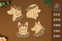 Decorative Flowers Dog Lasercut SVG Product Image 1