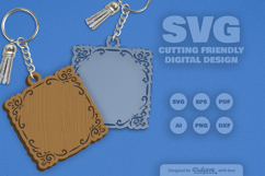 Decorative Frame Keychain SVG Product Image 1