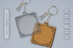 Decorative Frame Keychain SVG Product Image 1