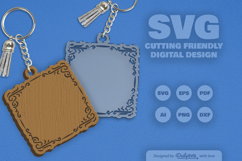 Decorative Frame Keychain SVG Product Image 3