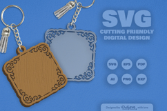 Decorative Frame Keychain SVG Product Image 2