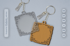 Decorative Frame Keychain SVG Product Image 1