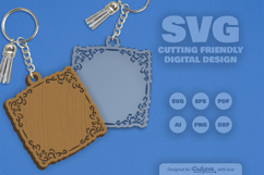 Decorative Frame Keychain SVG Product Image 2