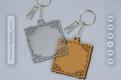 Decorative Frame Keychain SVG Product Image 2