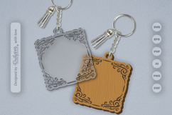 Decorative Frame Keychain SVG Product Image 2