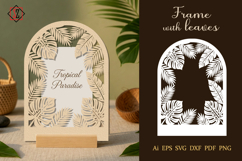 A frame with leaves. Cut the file Product Image 1